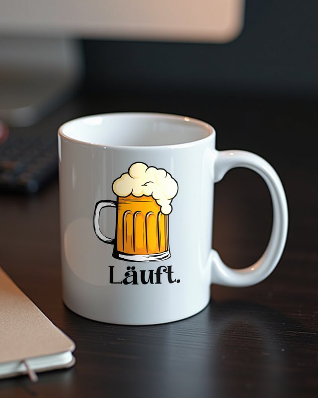 Läuft Beer - Lustiger Bier Spruch für Biertrinker – Tasse