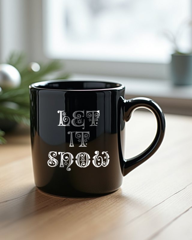 Let it Snow - Schönes Schnee Motiv für den Winter – Tasse