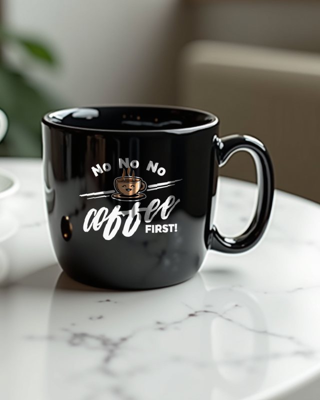 No No No - Lustiges Kaffee Motiv für Morgenmuffel – Tasse