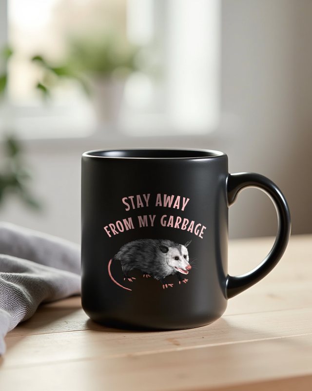 Opossum Stay away from my garbage - Lustiges Tier Motiv – Tasse