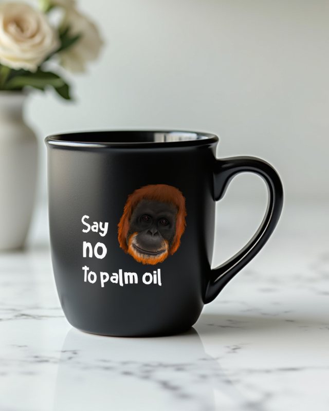 Say No to Palm Oil Orangutan - Rainforest Ape Design – Mug