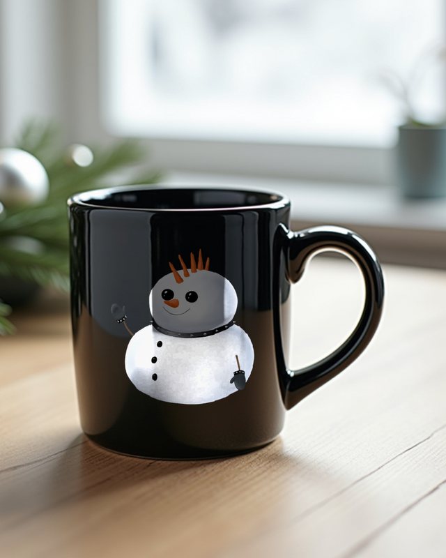 Punk Snowman - Cool Rock Winter Design – Mug