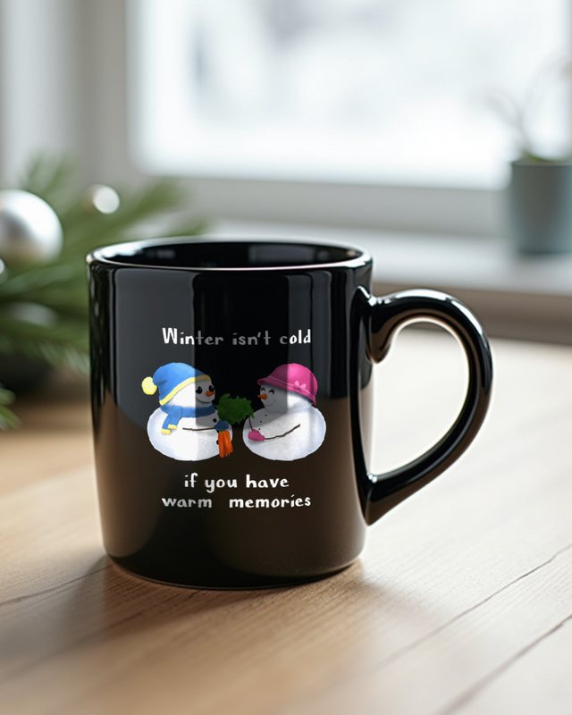 Snowman - Warm Memories - Nostalgic Christmas Design – Mug