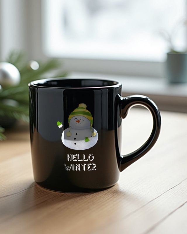 Schneemann Weihnachten und Winter - Gemütliches Motiv – Tasse