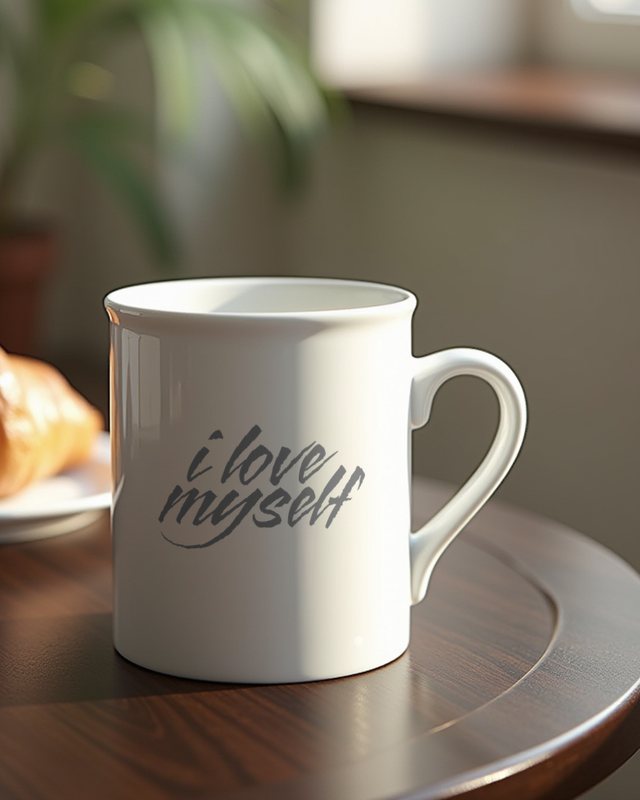 Selbstliebe Schriftzug - Statement für Selbstwert – Tasse