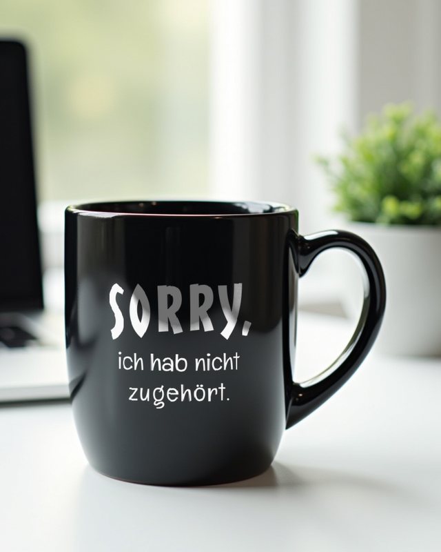 Sorry ich habe nicht zugehört - Lustiger Spruch – Tasse