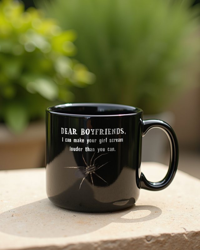 Spider Alert Girls Scream - Funny Spider Design – Mug