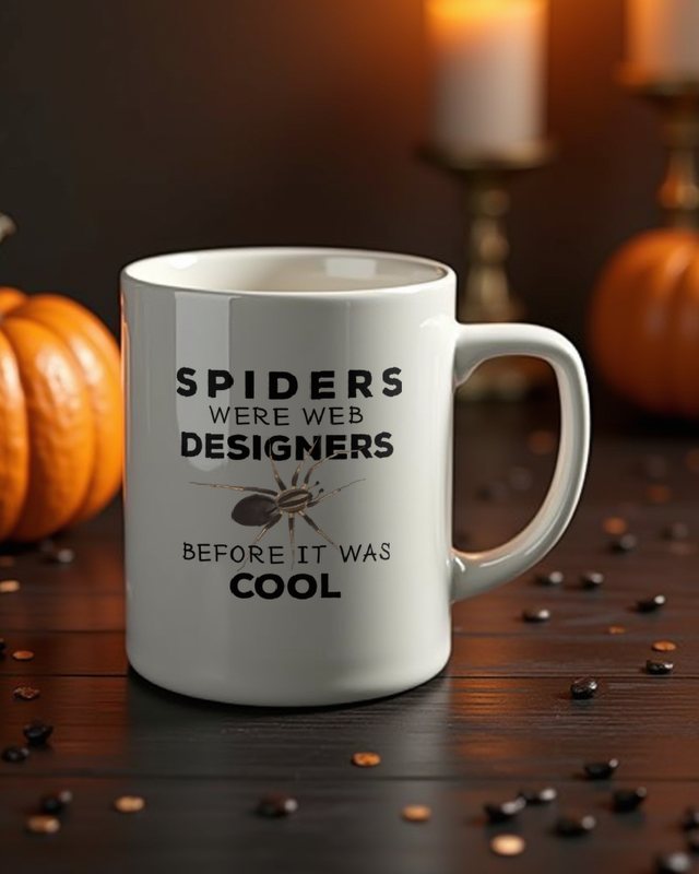 Spiders Web Designers - Funny Halloween Spider for Devs – Mug