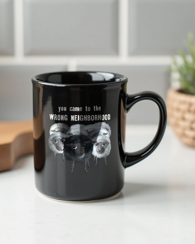 Süßes Schaf im falschen Viertel - Lustiges Schaf Motiv – Tasse