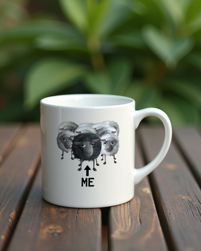 Süßes Schaf - Me the Black Sheep - Schwarzes Schaf Spruch – Tasse