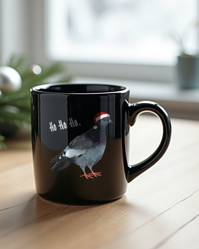 Pigeon Ho Ho Ho - Funny Christmas Pigeon Design – Mug