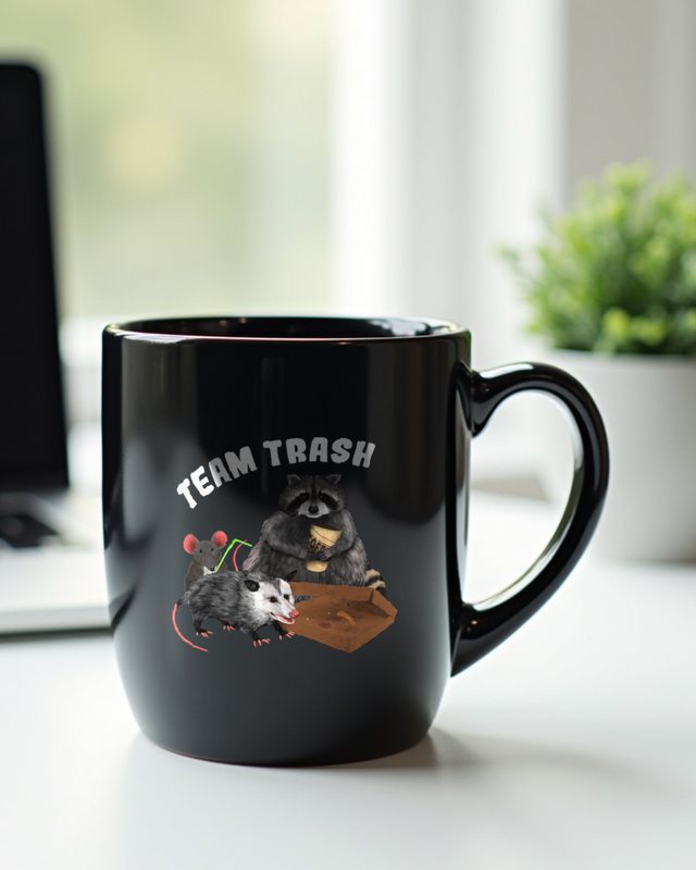 Team Trash - Waschbär Opossum und Maus Lustiges Tiermotiv – Tasse