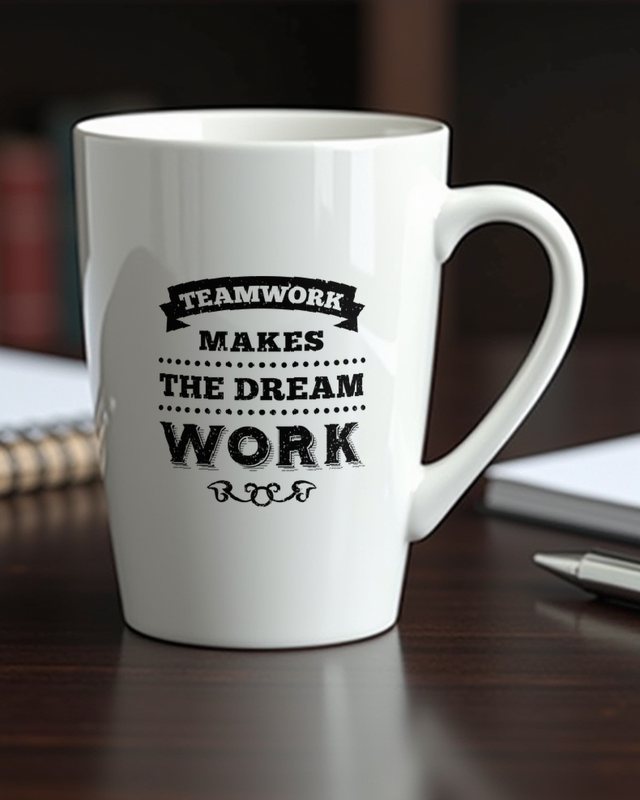 Teamwork Makes The Dream Work - Lustiges Büro Motto – Tasse