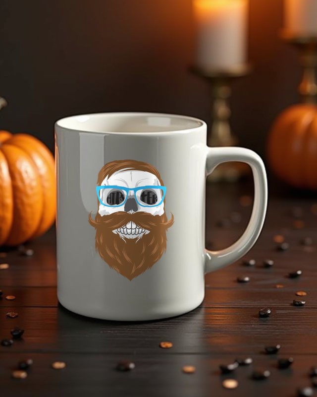 Totenkopf Hipster - Cooles Halloween Gothic Style – Tasse