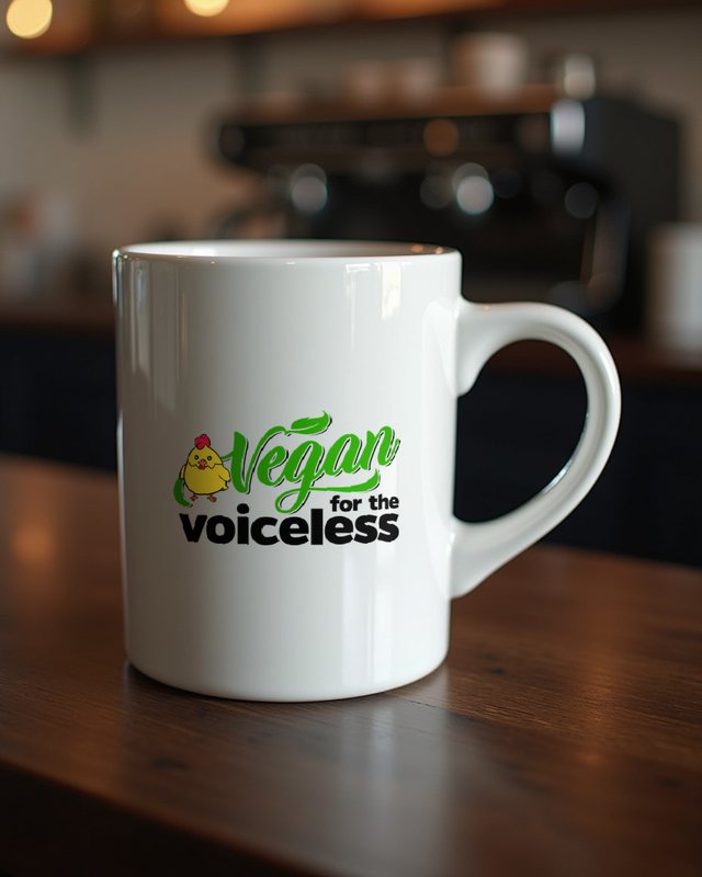 Vegan for the voiceless - Geschenk für Tierliebhaber – Tasse