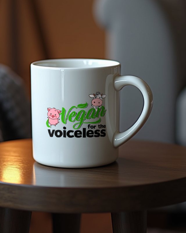 Vegan for the Voiceless - Schwein und Kuh Tierrechte – Tasse