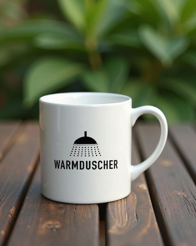 Warmduscher - Lustiger Schriftzug für bekennende Weicheier – Tasse