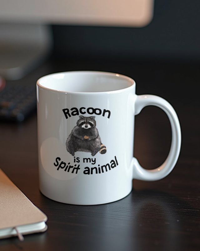 Waschbär ist mein Seelentier - Lustiges Waschbär Motiv – Tasse