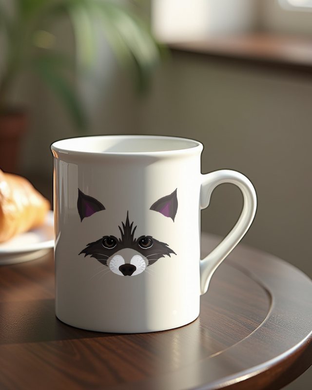 Waschbärkopf - Süßer Mülltonnen Panda für Waschbärfans – Tasse