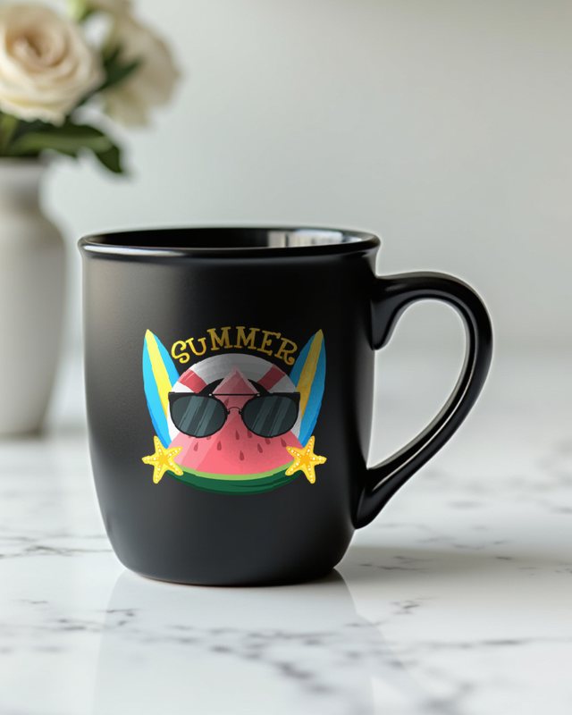 Wassermelone mit Sonnenbrille - Lustiges Obst Sommer Motiv – Tasse