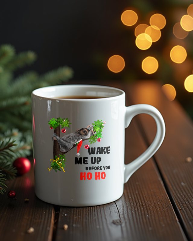 Christmas Sloth - Ho Ho Ho for Late Sleepers – Mug