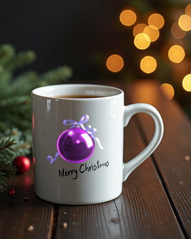 Pink Christmas Ornament - Festive Holiday Bauble Design – Mug