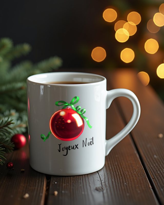 Christmas Ball Joyeux Noël - French Christmas Ornament – Mug
