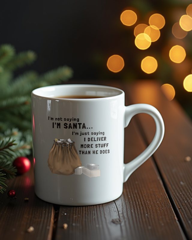 Weihnachtsmann vs Paketbote - Lustiges Postbote Weihnachten – Tasse