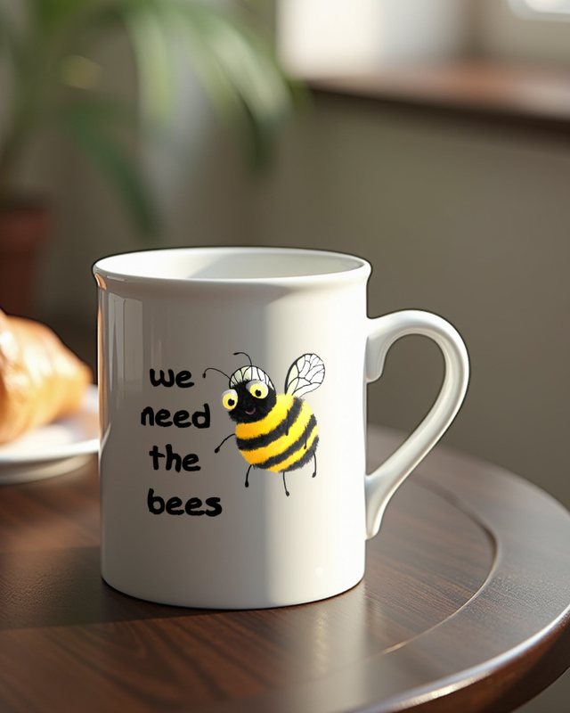 Wir brauchen die Bienen - Bienen Motiv für Naturfreunde – Tasse