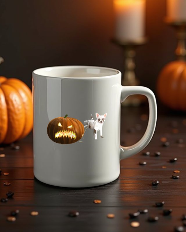 Angry Halloween Pumpkin - Funny Anti Halloween Design – Mug