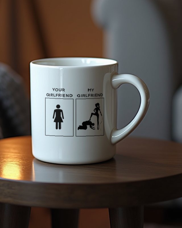 Your Girlfriend My Girlfriend - Lustiges Meme für Freunde – Tasse