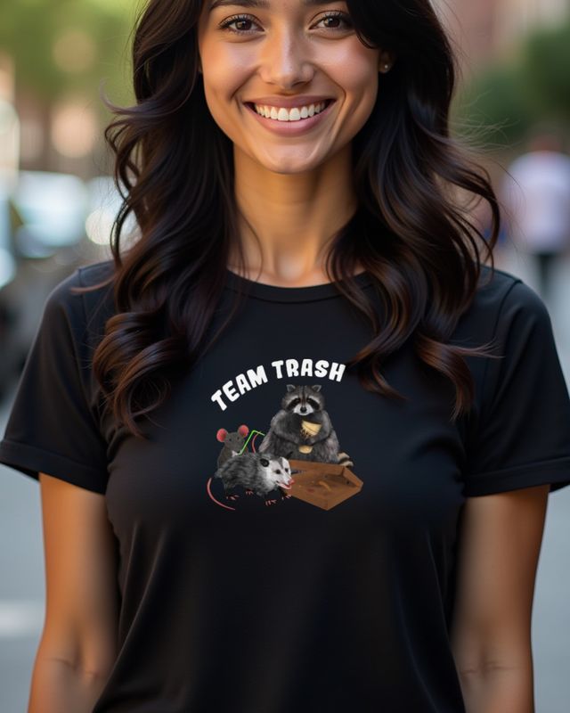 Team Trash - Waschbär Opossum und Maus Lustiges Tiermotiv – T-Shirt