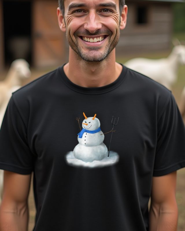 Teufels-Schneemann - Lustiges Weihnachtsshirt für Muffel – T-Shirt
