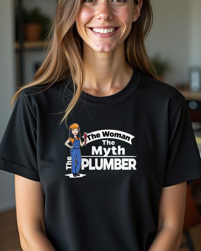 The Woman The Myth The Plumber - Klempnerin Geschenk – T-Shirt