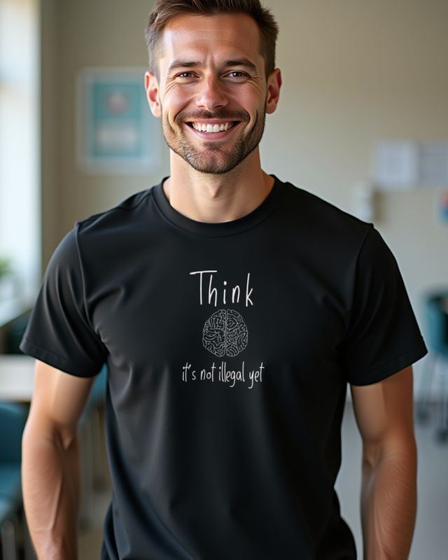 Denken ist noch erlaubt - Think Spruch für Nerds und Tüftler – T-Shirt