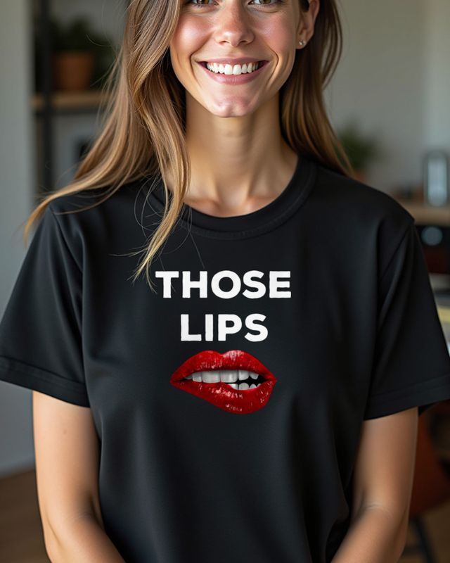 Those Lips - Flirty Lips Design for Valentine’s Day – T-Shirt