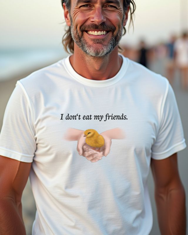 Tiere sind Freunde Küken - Vegan Vegetarisch Motiv – T-Shirt