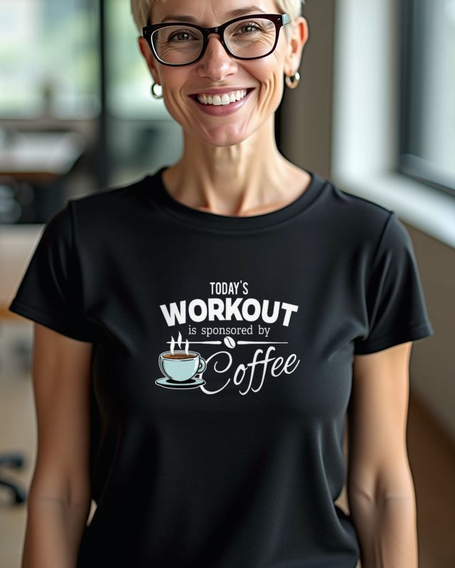 Today’s Workout - Lustiges Kaffee Motiv statt Fitness – T-Shirt