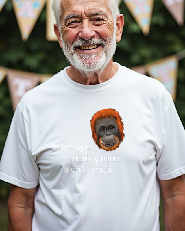 Training My Monkey Mind Is a Full-Time Job - Funny Ape – T-Shirt