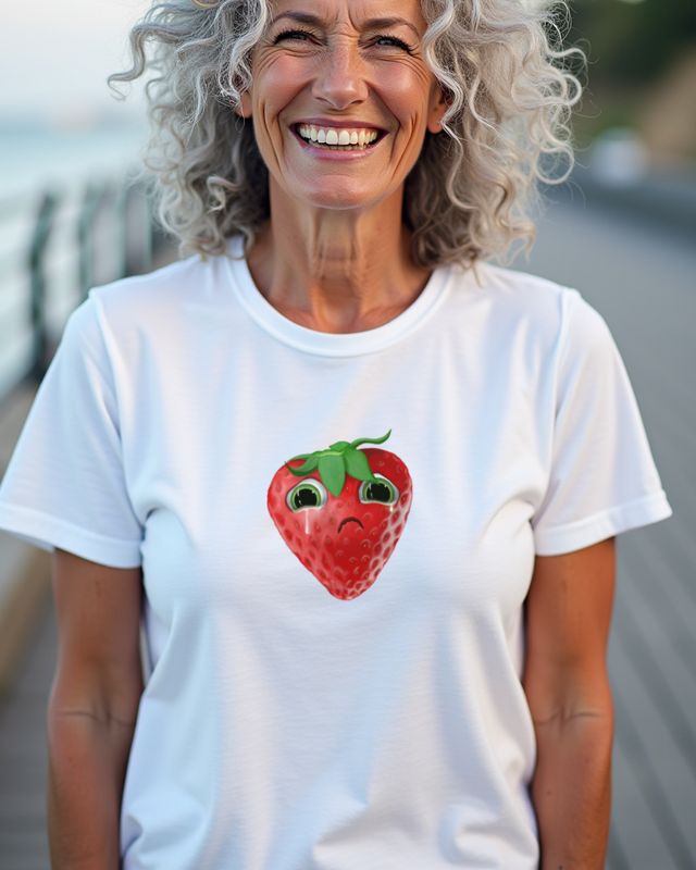 Sad but Sweet Strawberry - Cute Fruit Design β T-Shirt