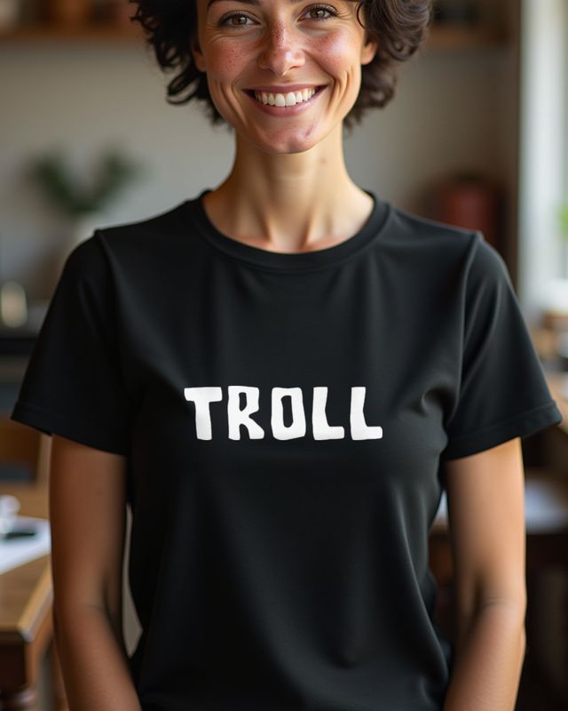 Troll - Funny Lettering for Pranksters and Jokers โ T-Shirt