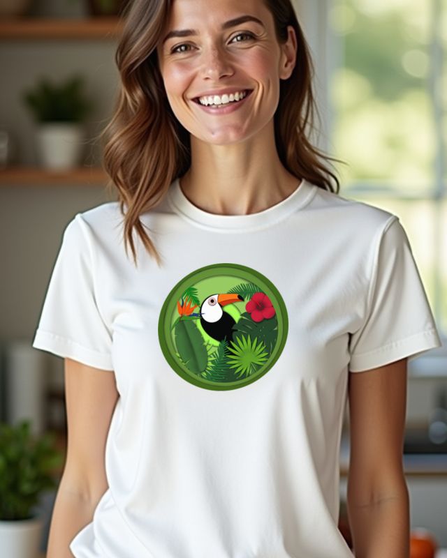 Tropical Toucan Papercut Art - Exotic Bird Design