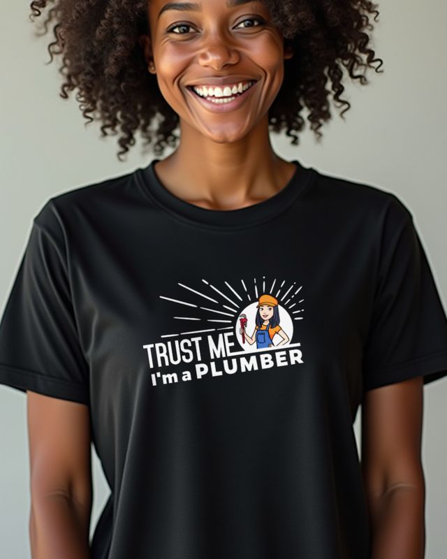 Trust Me I’m a Plumber - Funny Female Plumber Tee – T-Shirt