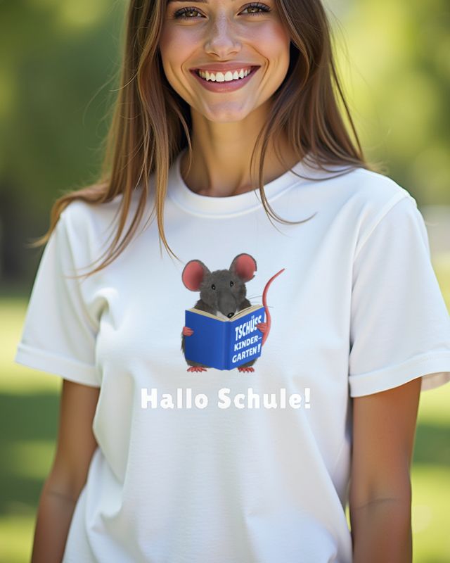 Tschüss Kindergarten Hallo Schule - German First Day School – T-Shirt