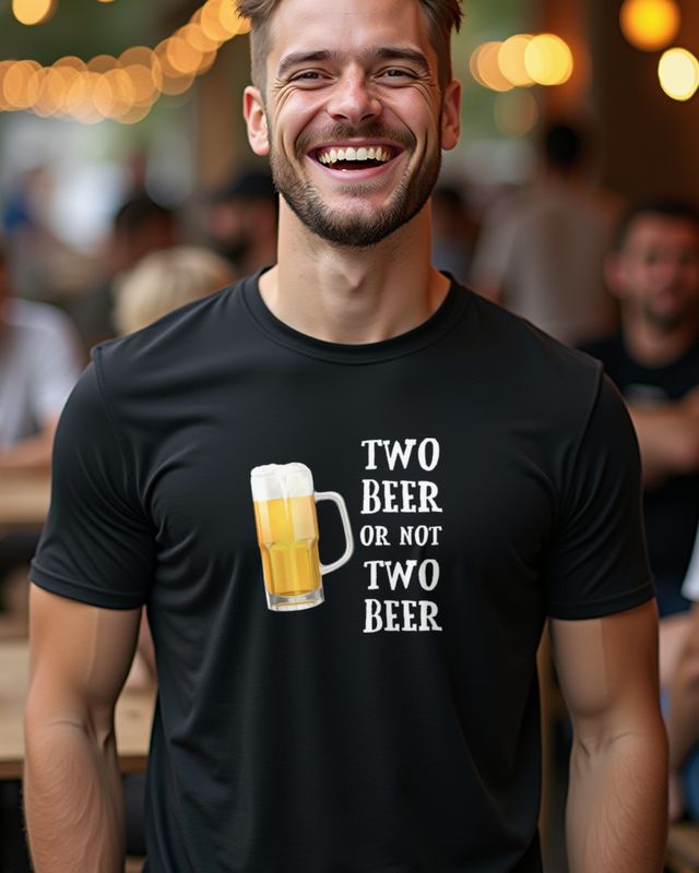Two Beer or not Two Beer - Lustiges Bier Geschenk – T-Shirt