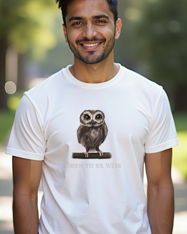 Cute Owl Born to Be Wise - Sweet Owl Lover Design โ T-Shirt