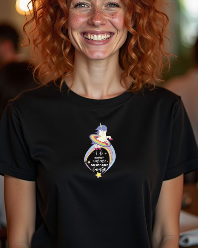 Einhorn Leben ohne Unsinn - Lustiger Einhorn Spruch – T-Shirt