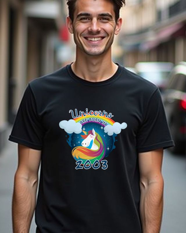 Born in 2003 Unicorn - Unicorns Are Born in 2003 – T-Shirt