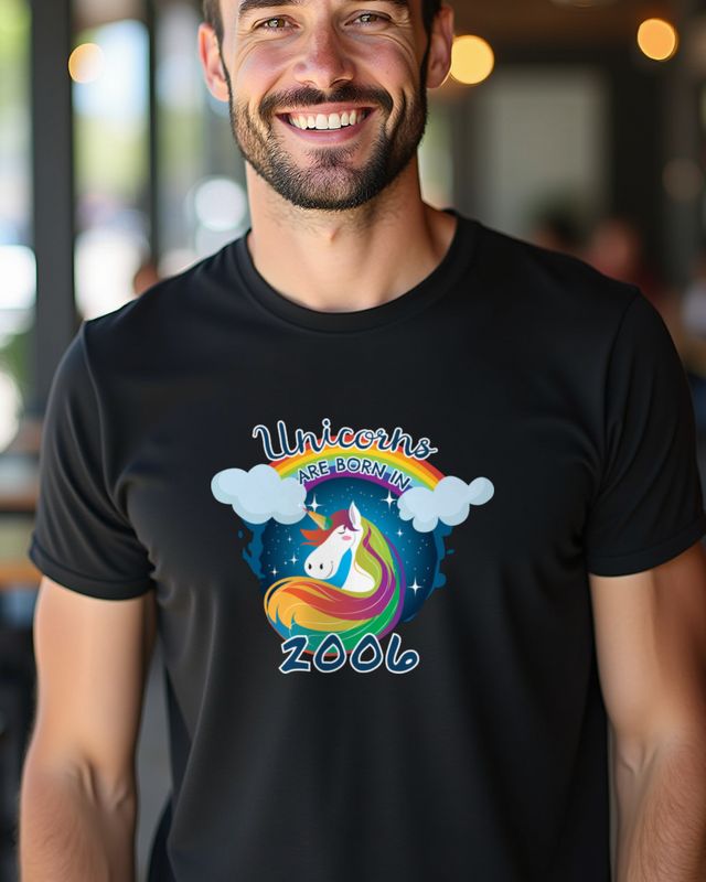 Unicorns Are Born in 2006 - Funny Unicorn Birthday โ T-Shirt