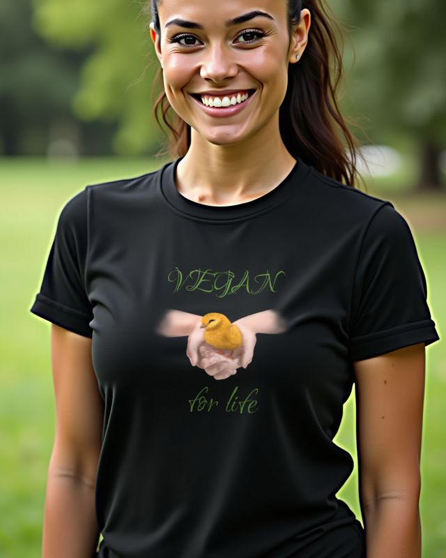 Vegan for Life Chick - Cute Vegan Gift for Animal Lovers โ T-Shirt